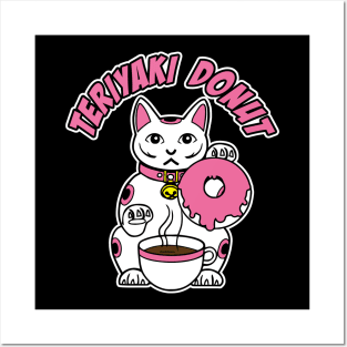 Donuts cat logo Posters and Art